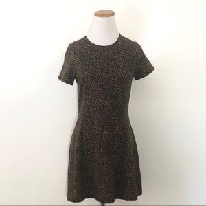 Vintage 90s Grunge Leopard Mini Dress Medium